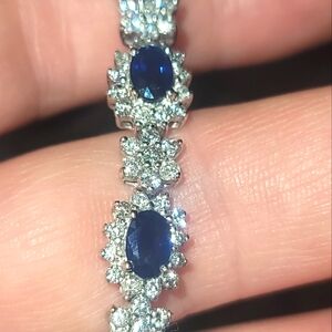 18k Diamond Sapphire Bracelet